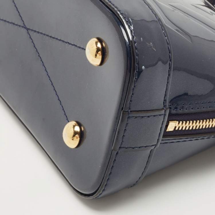 Pre Owned Louis Vuitton Grand Bleu Vernis Lisse Alma BB Bag