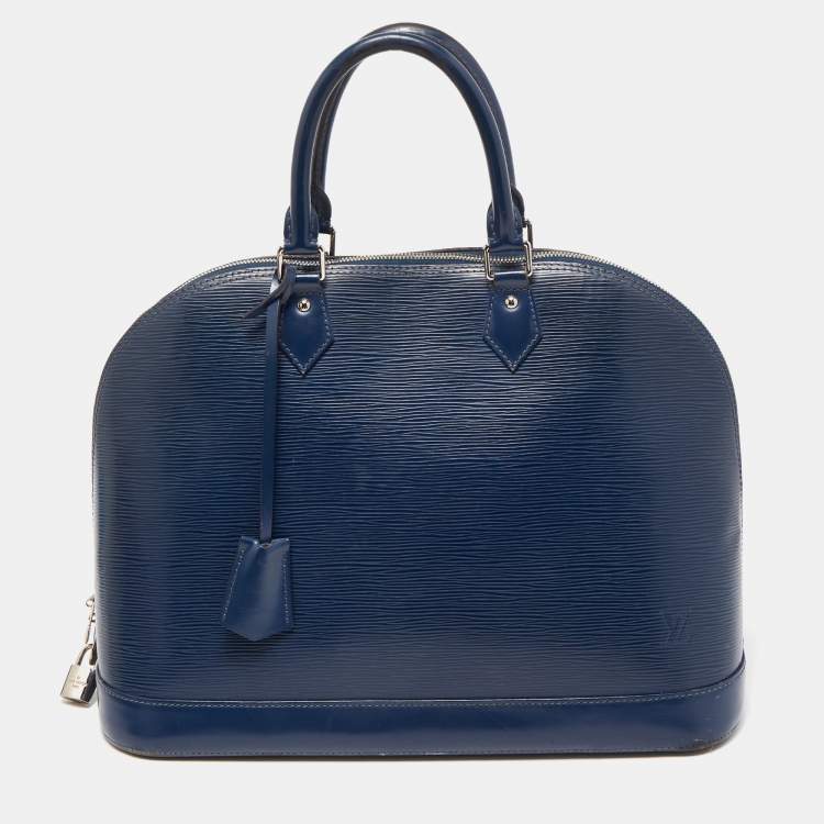 Louis Vuitton Alma Bb Indigo Epi Leather Satchel