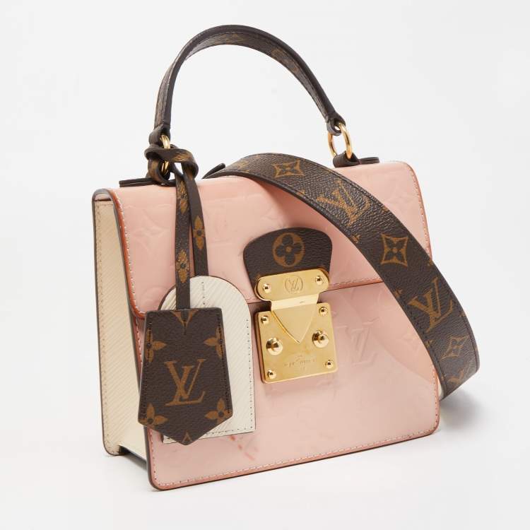 Pre Owned Louis Vuitton Marsmallow Monogram Vernis Spring Street Bag