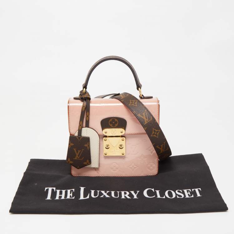 Pre Owned Louis Vuitton Marsmallow Monogram Vernis Spring Street Bag
