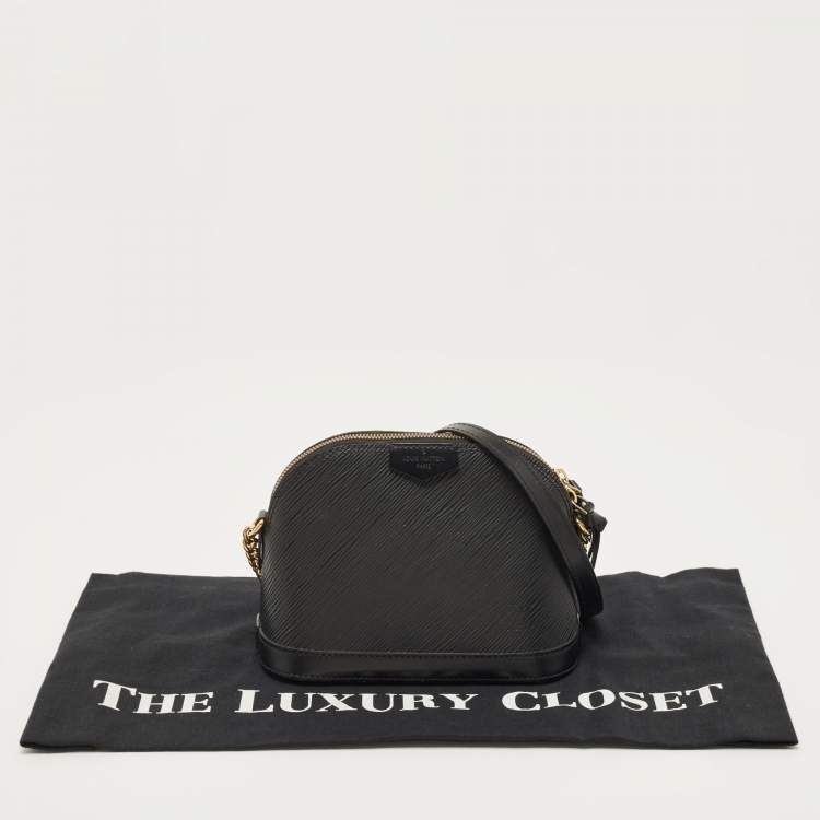 Pre Owned Louis Vuitton Black Epi Leather Mini Alma Bag