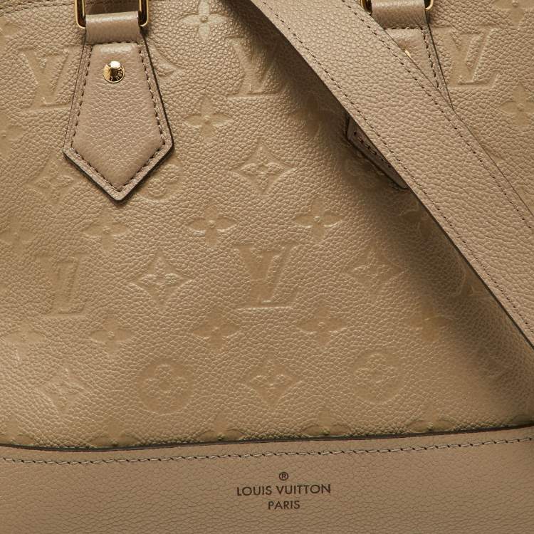 Pre Owned Louis Vuitton Tourterelle Monogram Empreinte Leather Neo Alma PM Bag
