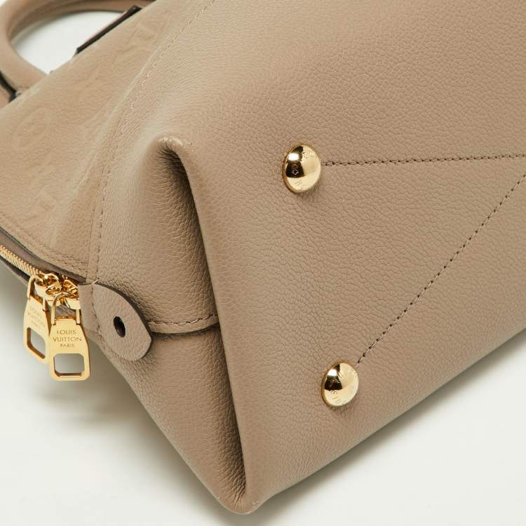 Pre Owned Louis Vuitton Tourterelle Monogram Empreinte Leather Neo Alma PM Bag