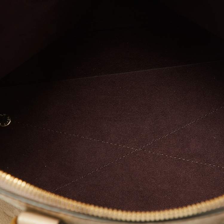 Pre Owned Louis Vuitton Tourterelle Monogram Empreinte Leather Neo Alma PM Bag