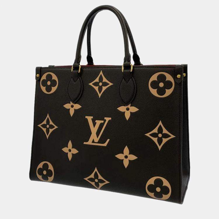 Louis Vuitton Black Monogram Empreinte Leather Onthego MM Tote Bag Louis  Vuitton