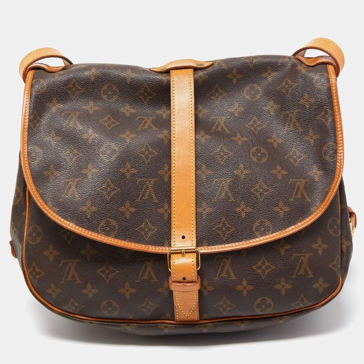 Pre Owned Louis Vuitton Monogram Canvas Saumur 35 Messenger Bag