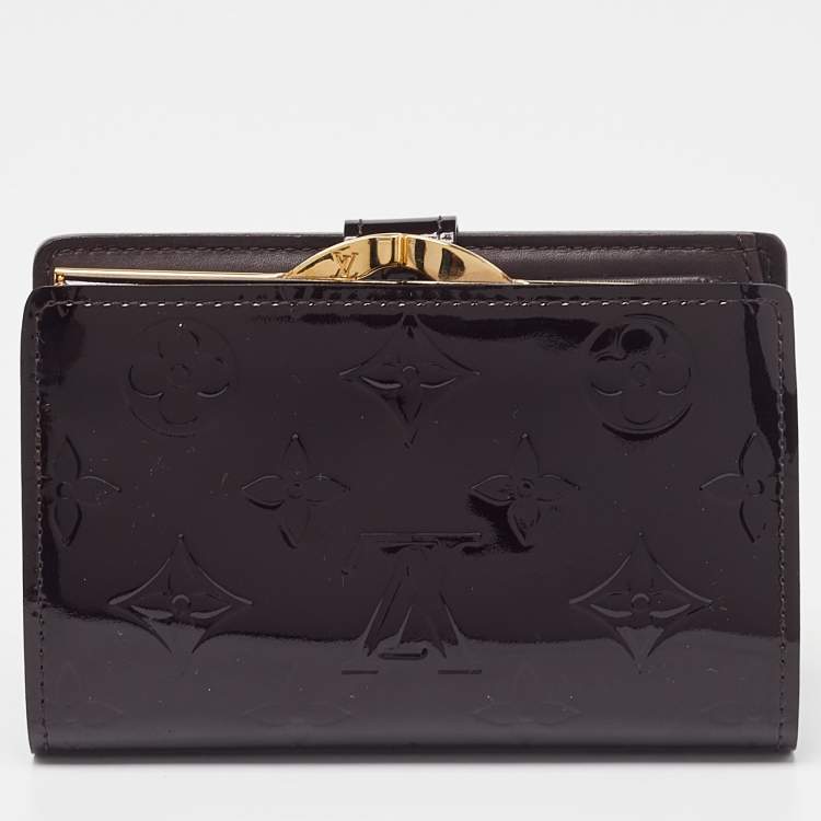 Pre Owned Louis Vuitton Amarante Monogram Vernis French Purse