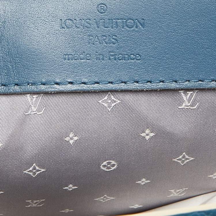 Pre Owned Louis Vuitton Blue Leather Suhali Le Fabuleux Bag