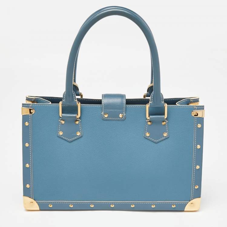 Pre Owned Louis Vuitton Blue Leather Suhali Le Fabuleux Bag