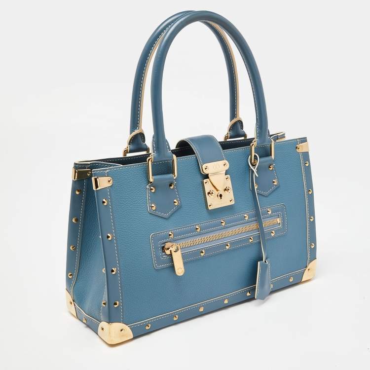 Pre Owned Louis Vuitton Blue Leather Suhali Le Fabuleux Bag