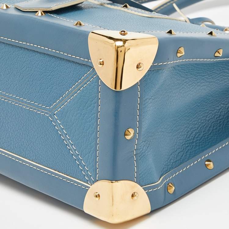 Pre Owned Louis Vuitton Blue Leather Suhali Le Fabuleux Bag