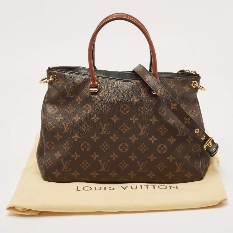 Pre Owned Louis Vuitton Black Monogram Canvas Pallas MM Bag