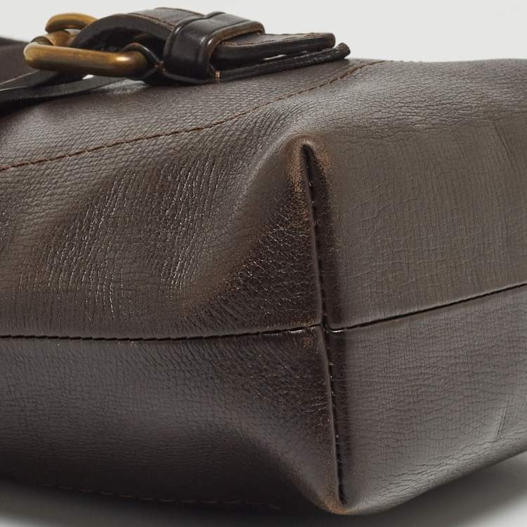 Pre Owned Louis Vuitton Coffee Utah Leather Yuma Small Messenger Bag