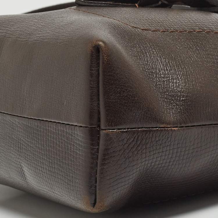 Pre Owned Louis Vuitton Coffee Utah Leather Yuma Small Messenger Bag