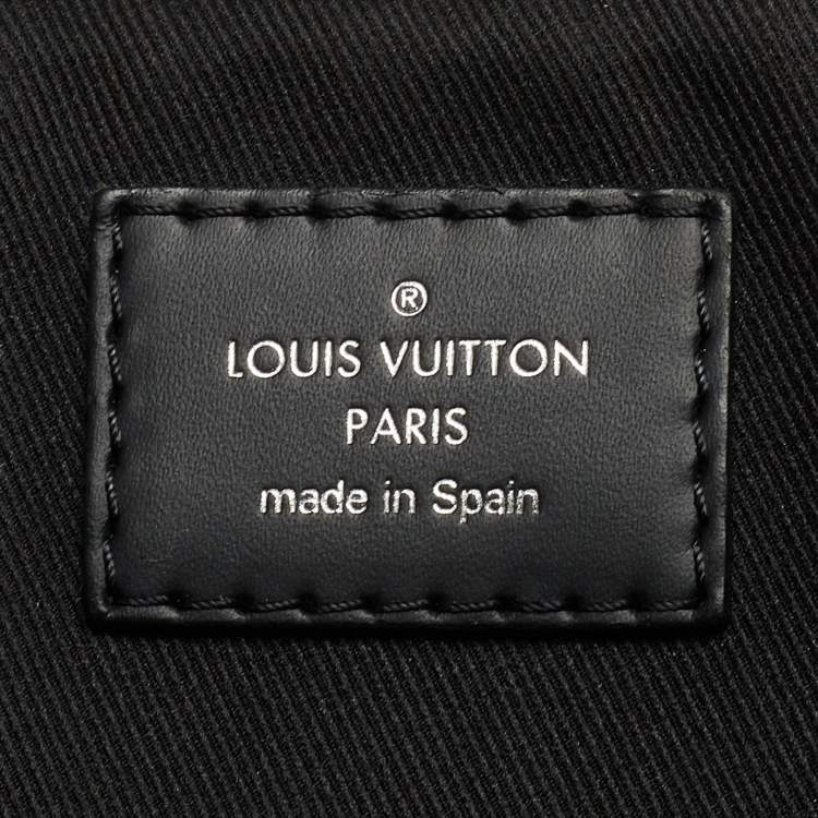 Pre Owned Louis Vuitton Damier Ebene Graphite Canvas District PM Bag