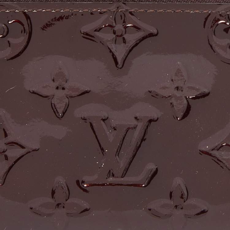 Pre Owned Louis Vuitton Amarante Monogram Vernis Zippy Coin Purse