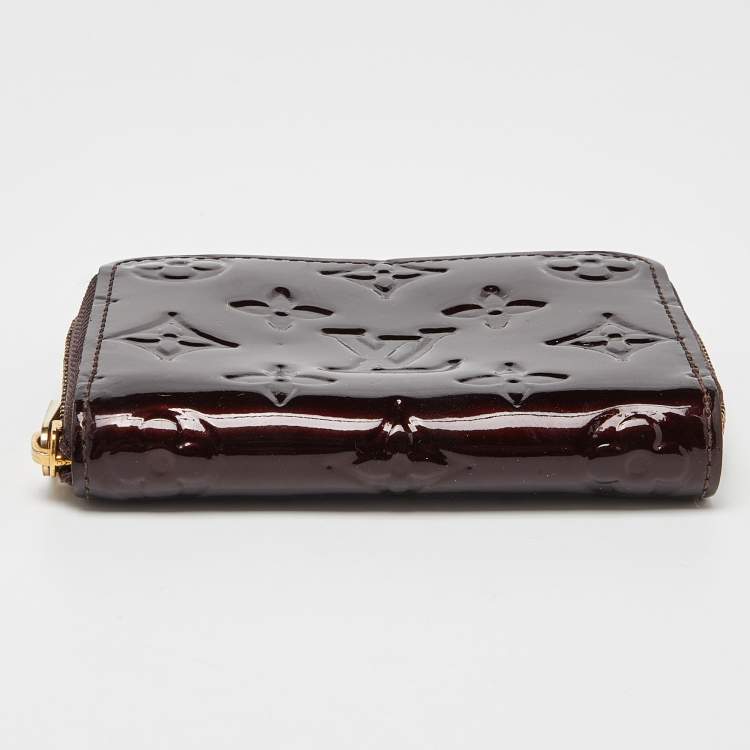 Pre Owned Louis Vuitton Amarante Monogram Vernis Zippy Coin Purse