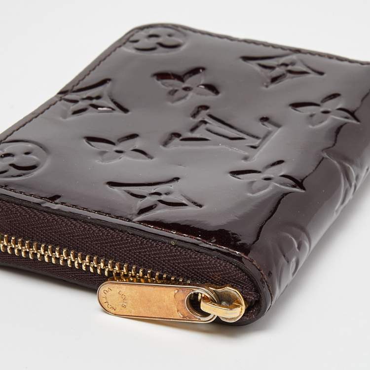 Pre Owned Louis Vuitton Amarante Monogram Vernis Zippy Coin Purse