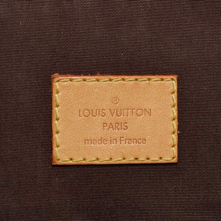 Pre Owned Louis Vuitton Amarante Monogram Vernis Avalon Zipped Bag