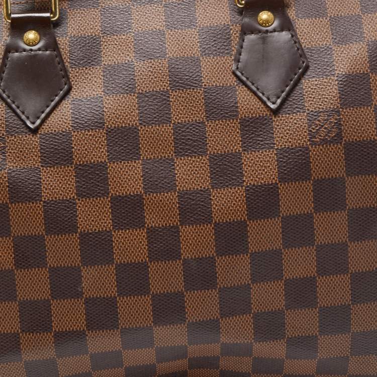Pre Owned Louis Vuitton Damier Ebene Canvas Speedy 30 Bag
