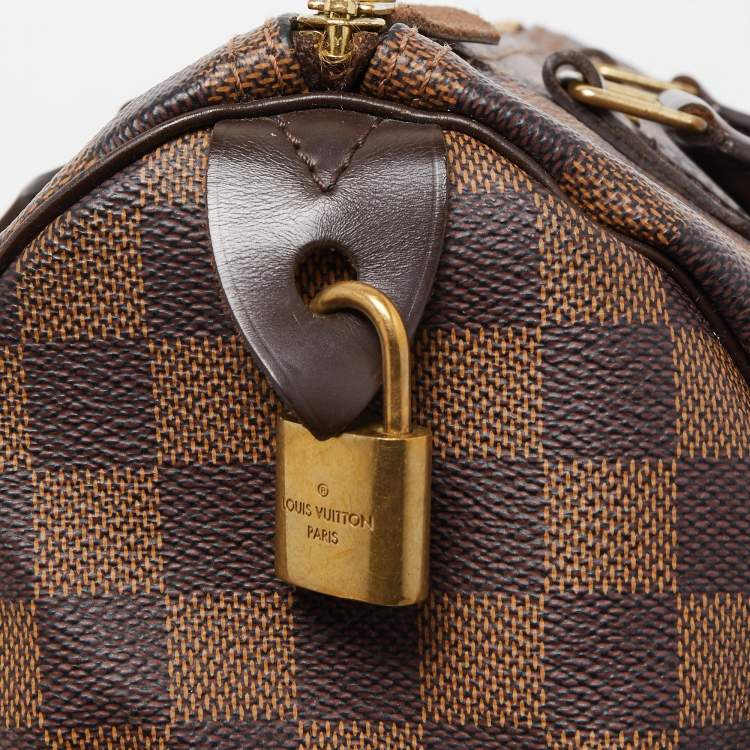 Pre Owned Louis Vuitton Damier Ebene Canvas Speedy 30 Bag