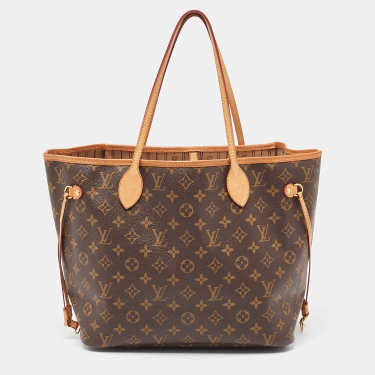 Louis Vuitton Neverfull MM Beige in Coated Canvas with Gold-tone - US