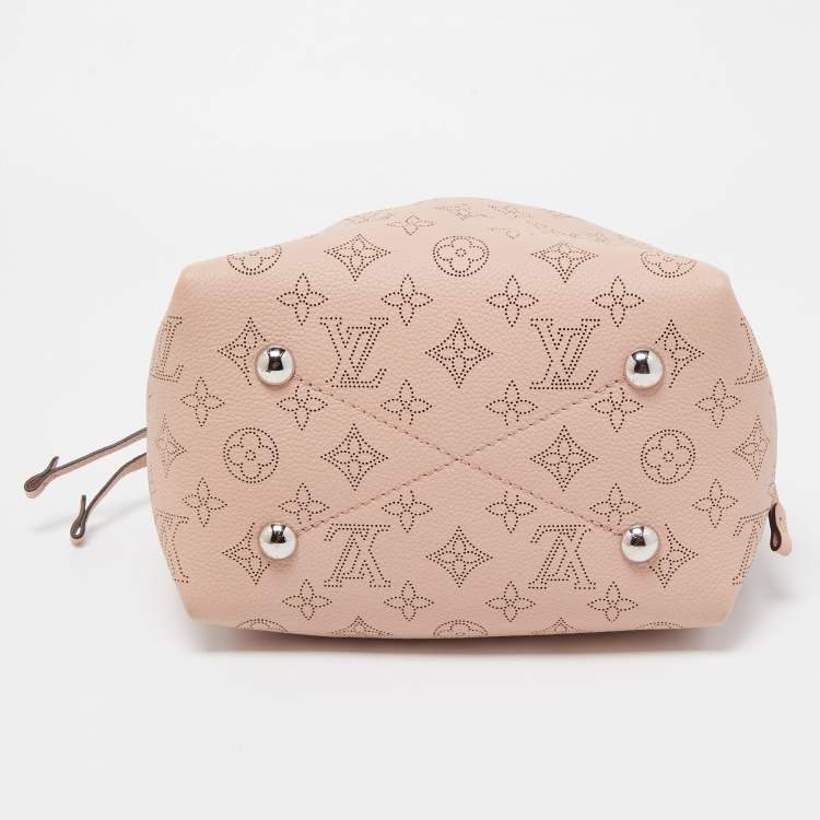 Pre Owned Louis Vuitton Magnolia Monogram Mahina Leather Bella Bucket Bag