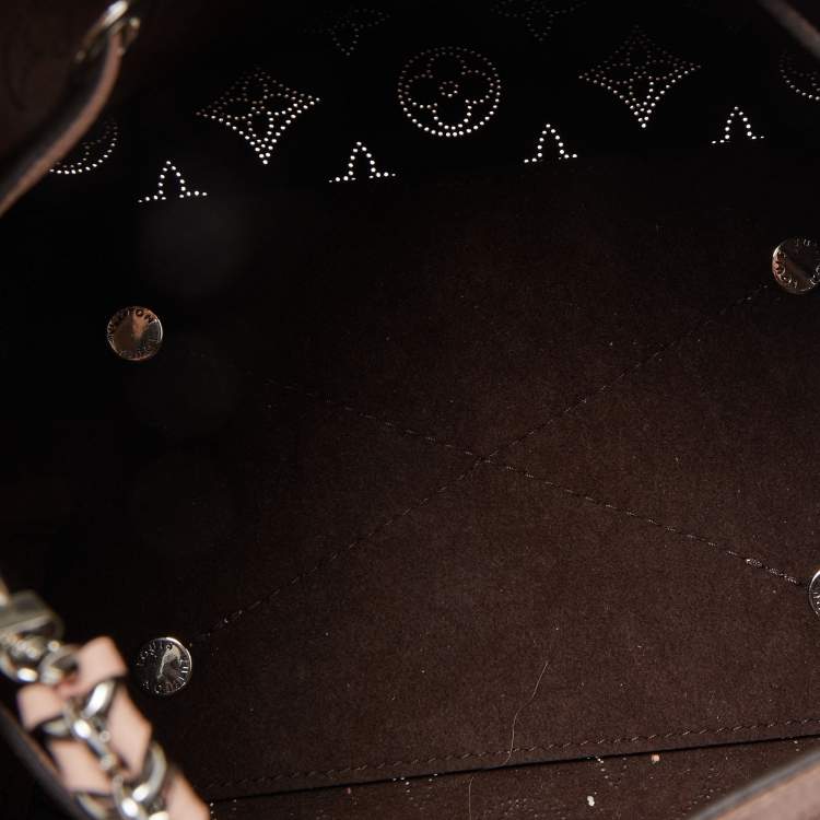 Pre Owned Louis Vuitton Magnolia Monogram Mahina Leather Bella Bucket Bag