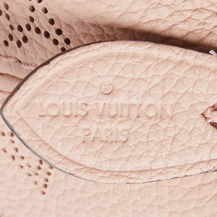 Pre Owned Louis Vuitton Magnolia Monogram Mahina Leather Bella Bucket Bag