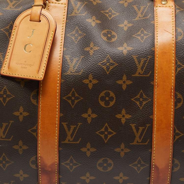 Pre Owned Louis Vuitton Monogram Canvas Keepall 50 Bandouliere Bag
