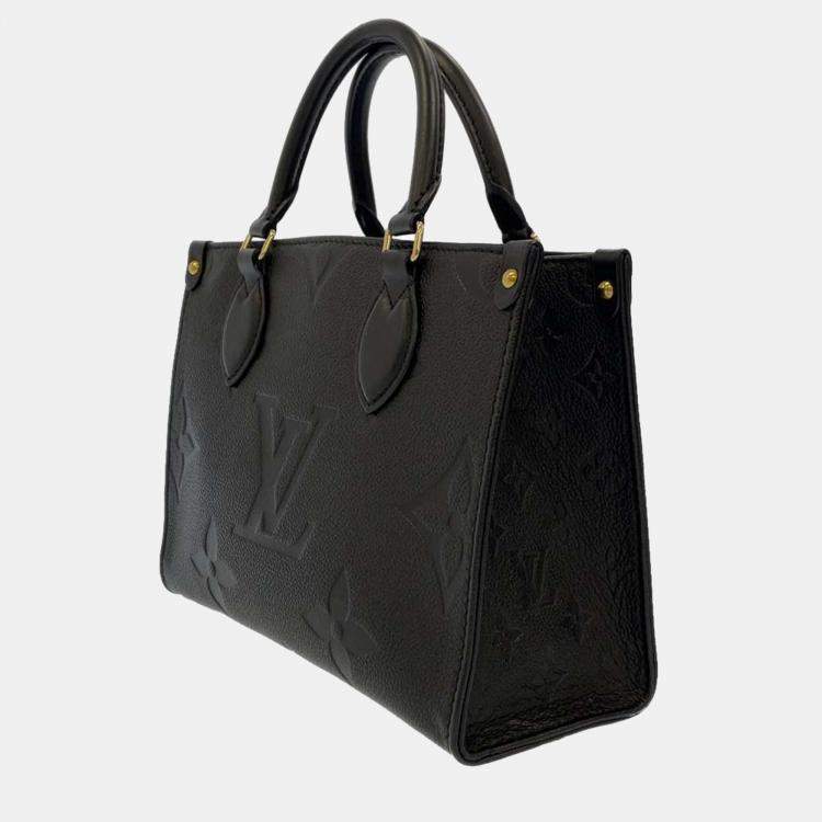Louis Vuitton Black Monogram Giant Empreinte Leather Neverfull MM