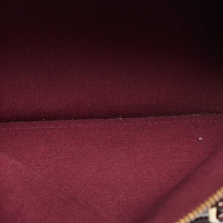 Pre Owned Louis Vuitton Amarante Monogram Vernis Alma PM Bag