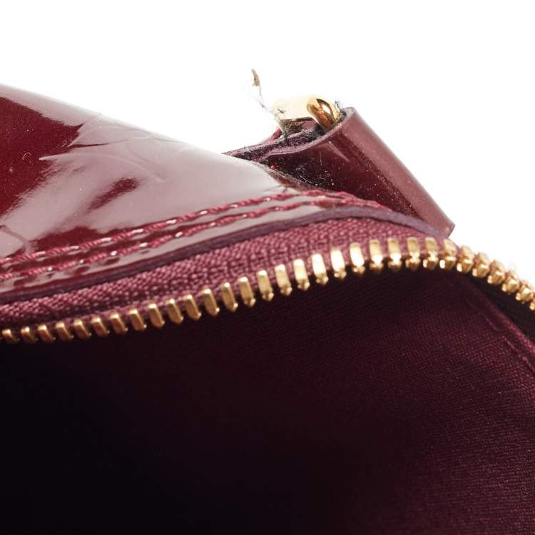Pre Owned Louis Vuitton Amarante Monogram Vernis Alma PM Bag