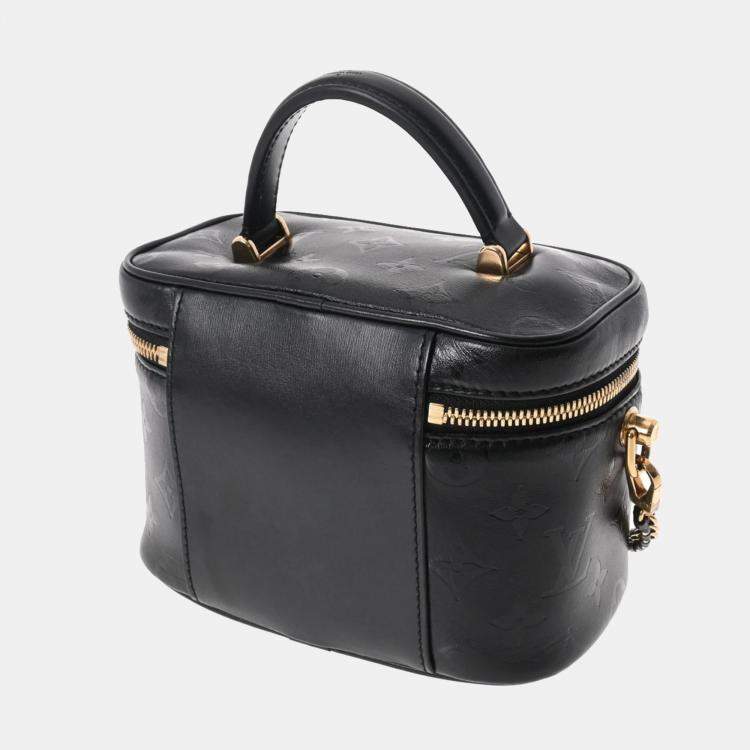 Louis Vuitton Vanity PM Monogram Black Ink Leather Bag, Luxury