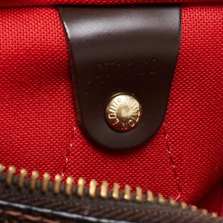 Pre Owned Louis Vuitton Damier Ebene Canvas Speedy 25 Bag