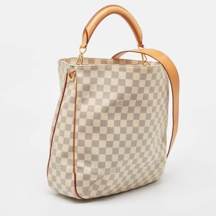 Pre Owned Louis Vuitton Damier Azur Canvas Soffi Bag