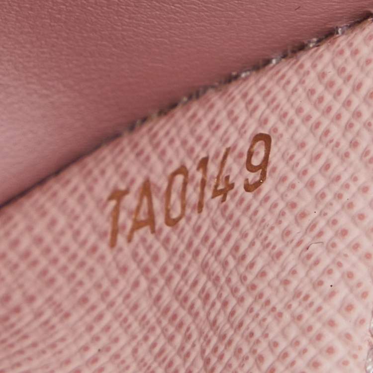 Pre Owned Louis Vuitton Rose Ballerine Monogram Canvas Zoe Wallet