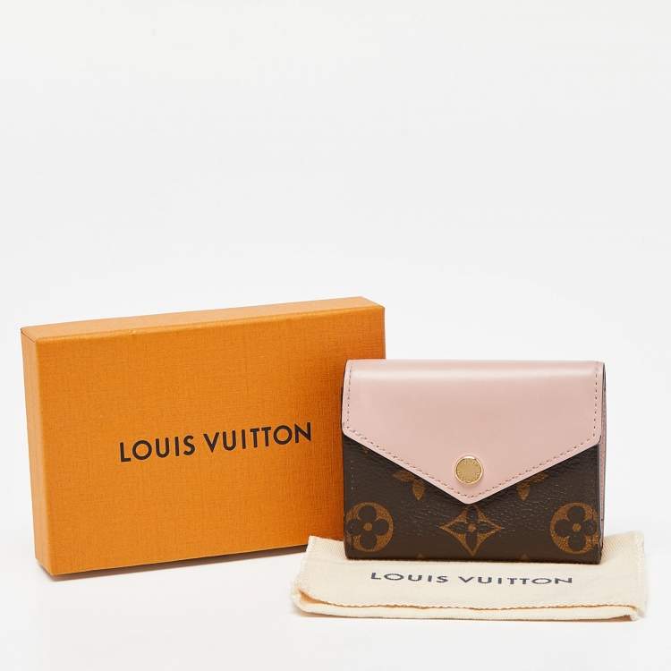 Pre Owned Louis Vuitton Rose Ballerine Monogram Canvas Zoe Wallet