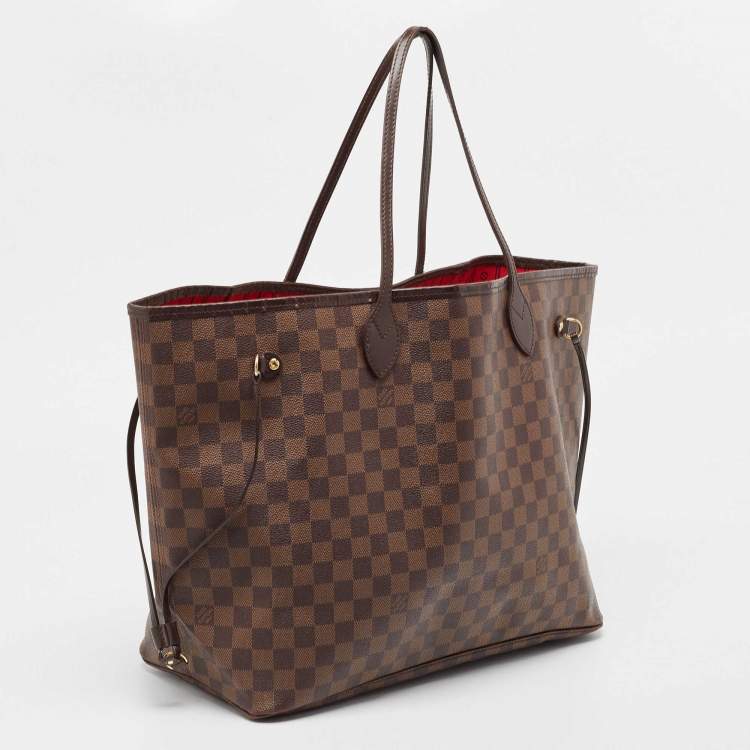 Pre Owned Louis Vuitton Damier Ebene Canvas Neverfull GM Bag