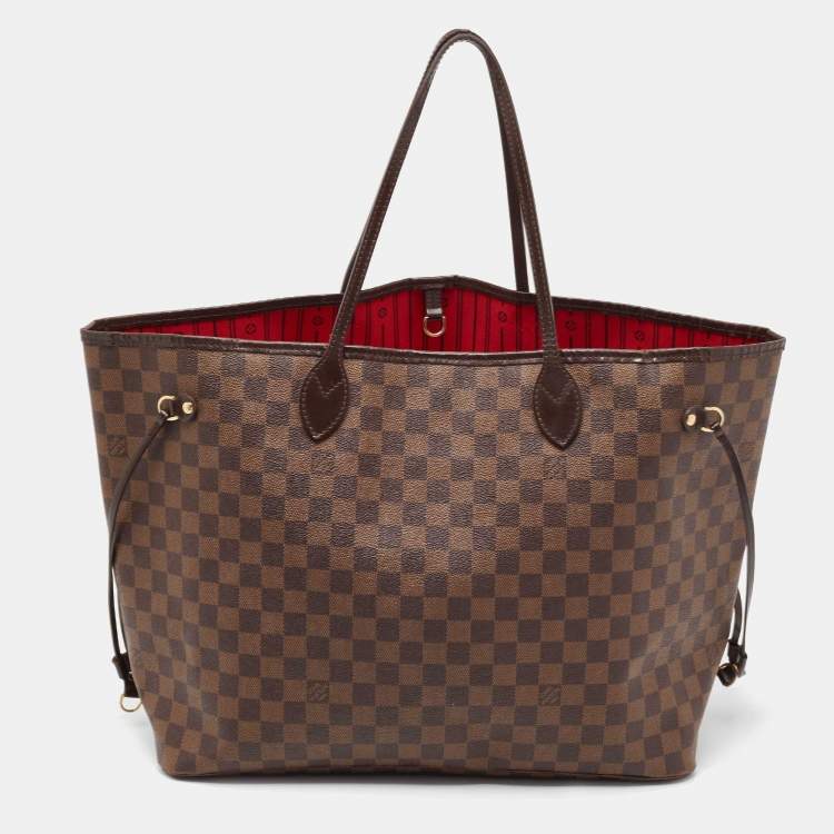 Pre Owned Louis Vuitton Damier Ebene Canvas Neverfull GM Bag