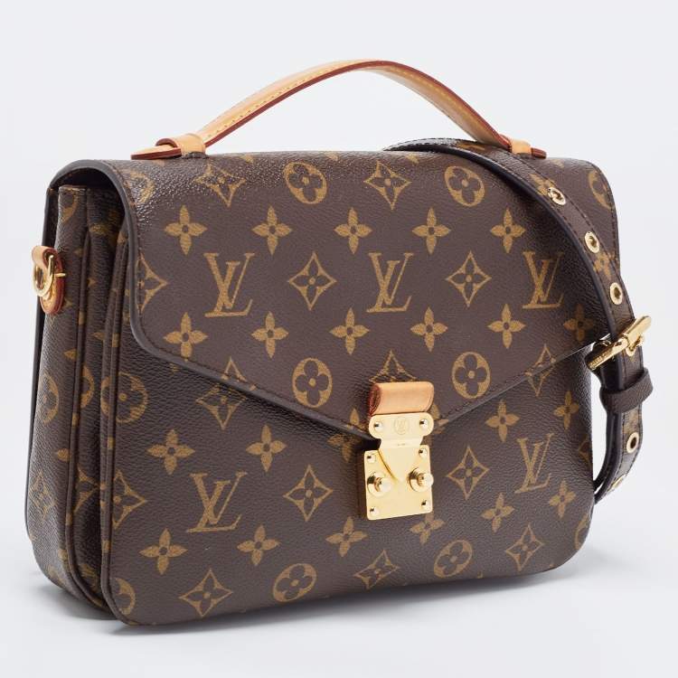 Pre Owned Louis Vuitton Monogram Canvas Pochette Metis Bag