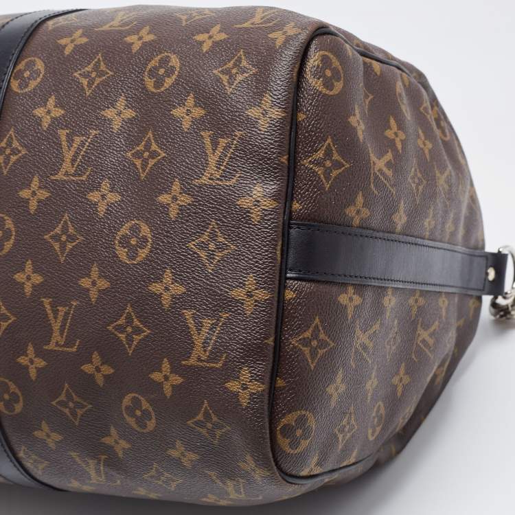 Pre Owned Louis Vuitton Brown Canvas Monogram Keepall Bandouliere 45 Duffel Bag