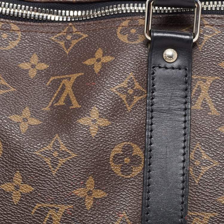 Pre Owned Louis Vuitton Brown Canvas Monogram Keepall Bandouliere 45 Duffel Bag