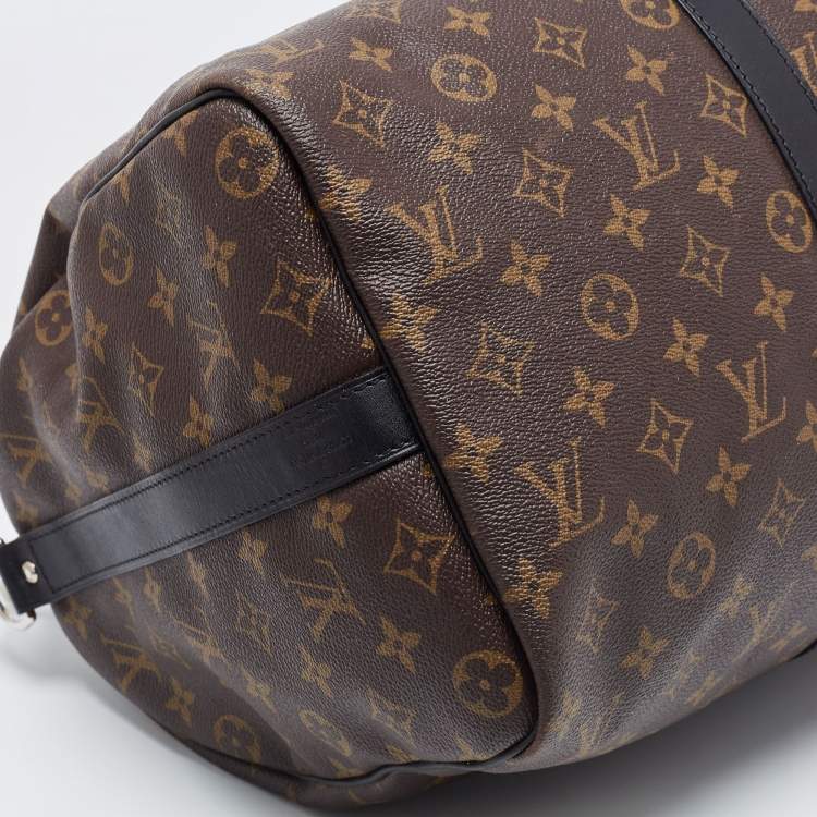 Pre Owned Louis Vuitton Brown Canvas Monogram Keepall Bandouliere 45 Duffel Bag