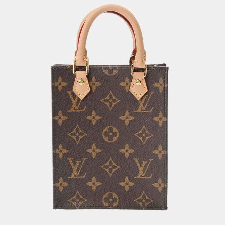 Louis Vuitton Brown Monogram canvas Petit Sac Plat Shoulder Bag Louis  Vuitton