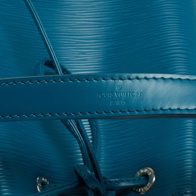Pre Owned Louis Vuitton Cyan Epi Leather Noe Bag