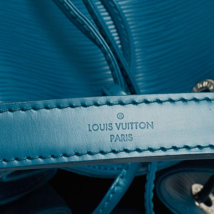 Pre Owned Louis Vuitton Cyan Epi Leather Noe Bag