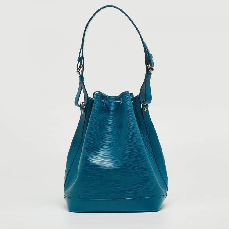 Pre Owned Louis Vuitton Cyan Epi Leather Noe Bag