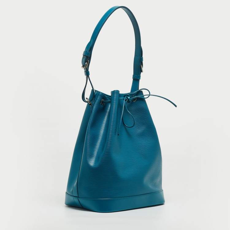 Pre Owned Louis Vuitton Cyan Epi Leather Noe Bag