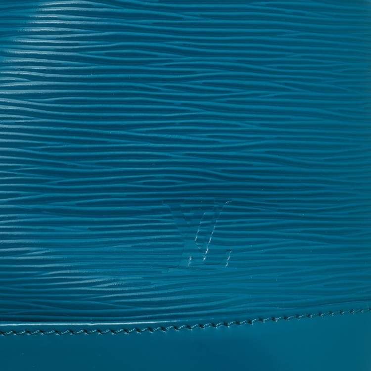 Pre Owned Louis Vuitton Cyan Epi Leather Noe Bag